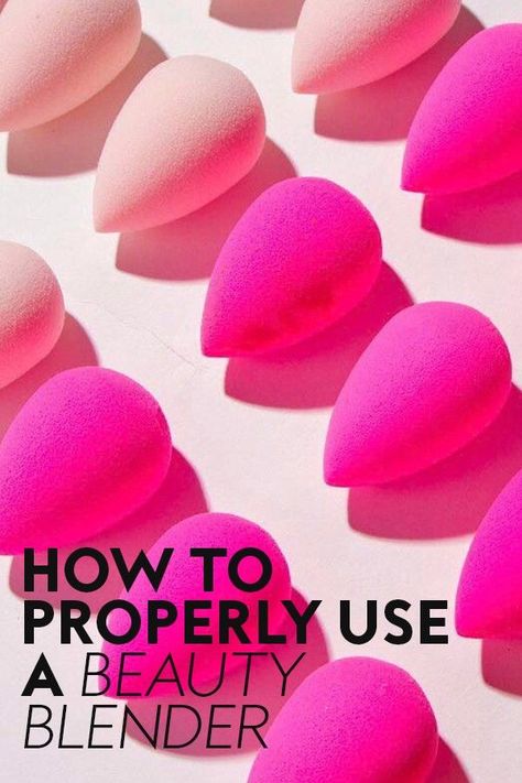 Here's how to use a makeup sponge to apply foundation so you get a natural, flawless skin finish. #makeup #beauty How To Use A Beauty Blender Sponge, How To Use Makeup Sponge, How To Apply Foundation With A Sponge, How To Use Foundation, Best Beauty Blender, How To Use Makeup, Beauty Blender How To Use, Tutorial Eyeliner, Diy Makeup Remover