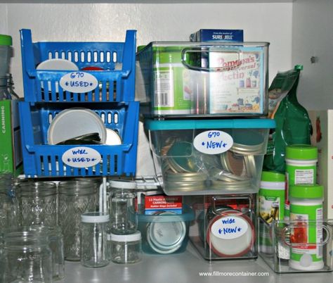 Diy Canning Storage, Canning Organization, Canning Goals, Canning Station, Canning Pantry, Canning Storage, Canning Jar Storage, Canning Granny, Diy Canning