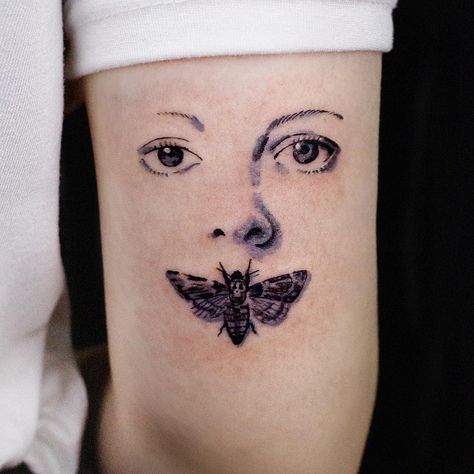 Diagram Tattoo, Silence Of The Lambs Tattoo, Tattoo Locations, Pointillism Tattoo, Lamb Tattoo, Movie Tattoo, Silence Of The Lambs, Movie Tattoos, Tattoo People