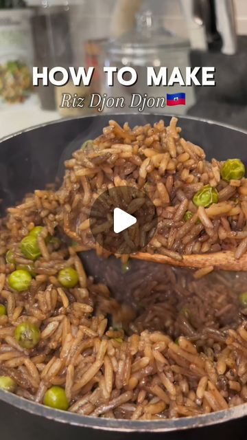 STEPHANIE on Instagram: "What’s your favorite Haitian rice?🍚🇭🇹

RIZ DJON DJON (2servings)

INGREDIENTS:
- 1 cup of djon djon
- 1 cup of riz shella
- 3/4 cup of green peas
- 2tbsp Épis
- Clove powder
- Scotch bonnet pepper
- Salt
- Green onions

INSTRUCTIONS

- boil 1 cup of djon djon in 3 cups of water for 15-30mns 
- Strain the water and squeeze the djon djon to get all the liquid out
- In a pot add:
-  Oil, épis, green peas, clove powder
- Add 2 cups of the djon djon water
- Add green onions
- Add 1 cup of riz shella (washed)
- Add a scotch bonnet pepper 
- Mix everything together 
- Cover it up and lower the heat to medium 
- Let it cook for 25mns

#haitianfood #haitianmeal #rizdjondjon #djondjon #haitianrice" Haitian Cremas, Haitian Rice, Haitian Food, Scotch Bonnet Pepper, Haitian Food Recipes, Scotch Bonnet, Pepper Salt, Green Peas, Rice Recipe