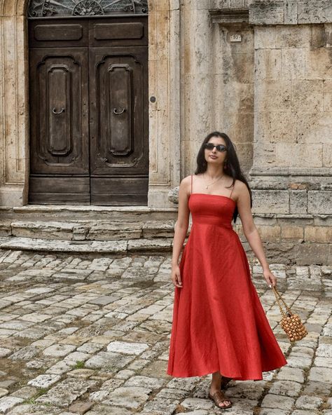 Red summer dress in Italy June 19, Red Dress, Italy, Sun, Red, On Instagram, Color, Instagram