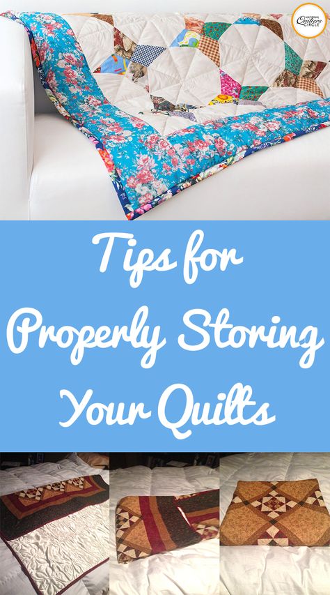 In this article, I’d like to share some of my tips with you. But where to begin? There is a lot to talk about when it comes to how to store quilts. Perhaps we’ll begin with a list of “shall nots”: How To Store Quilts, How To Store Quilts Storage Ideas, Quilt Backing Ideas Layout, Display Quilts, Sew Quilt, Quilt Tips, Block Quilts, Handmade Fabric Bags, Quilting Videos