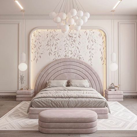 CasaDora interiors Decor | New girl bed room design 👌🏼🇦🇪 | Instagram Light Pink Bedrooms, Magical Furniture, Kids Room Interior Design, Bedroom Interior Design Luxury, Kids Bedroom Inspiration, Kids Interior Room, Bedroom Decor Design, Bedroom Bed Design, Bed Furniture Design