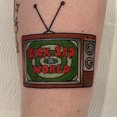 Diane Tattoo, Tv Tattoo, Goth Tattoo, Old School Tattoo Designs, Cute Tiny Tattoos, Tatuaje A Color, World Tattoo, R Tattoo, Horror Tattoo