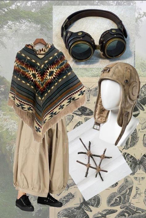 Vulture Culture Outfit, Adventure Outfit Aesthetic, Healer Outfit, Adventurecore Aesthetic Outfit, Expedition Outfit, Adventurers Outfit, Solarpunk Outfit, Adventure Aesthetic Outfit, Adventuring Outfit