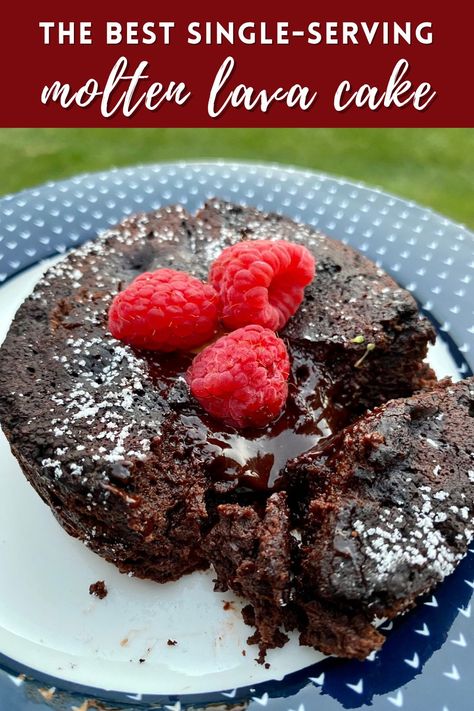 Chocolate Lava Cake For One, Single Serving Lava Cake, Lava Cake Recipe For One, Single Serving Chocolate Lava Cake, Single Serve Chocolate Lava Cake, Single Serve Molten Lava Cake, Single Lava Cake, Single Serving Chocolate Cake, Individual Chocolate Lava Cake