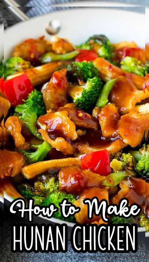 Chinese Mixed Vegetables, Asian Chicken Breast Recipes, Hunan Chicken Recipe, Hunan Chicken, Sliced Chicken Breast Recipes, Spicy Asian Chicken, Chinese Chicken Recipes, Chinese Cooking Recipes, Easy Chinese Recipes