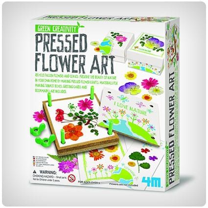 50 Gifts for Artisically Inclined 10 Year Old Boys and Girls - Dodo Burd Flower Press Kit, Arts And Crafts Kits, Pressed Flower Crafts, Flower Press, Fabric Bowls, Pressed Flower Art, Rubik's Cube, Bead Kits, Arte Floral