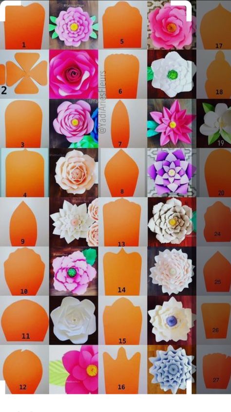 Giant Flowers Diy, Tissue Paper Flowers Diy, Paper Flower Patterns, Paper Flower Art, Paper Flower Decor, Paper Flower Crafts, Paper Flower Template, Paper Flower Bouquet, Paper Flowers Craft