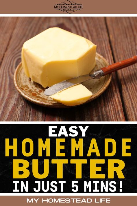 Country Crock Butter, Making Buttermilk, Easy Homemade Butter, Make Butter At Home, Butter Recipes Homemade, Butter Homemade, Butter At Home, Butter Making, Make Butter