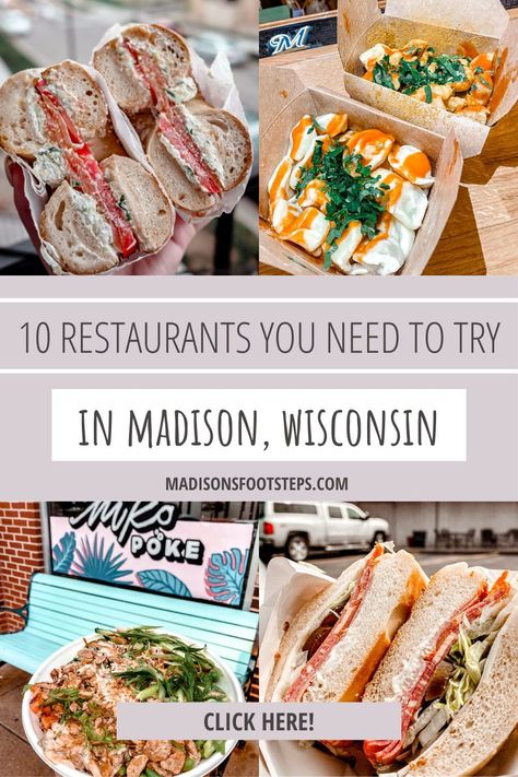 Madison Wisconsin Food, Russian Dumplings, Wisconsin Food, Hawaiian Poke, Creative Pizza, Lunch Places, Italian Deli, Mexican Tacos, Wisconsin Travel