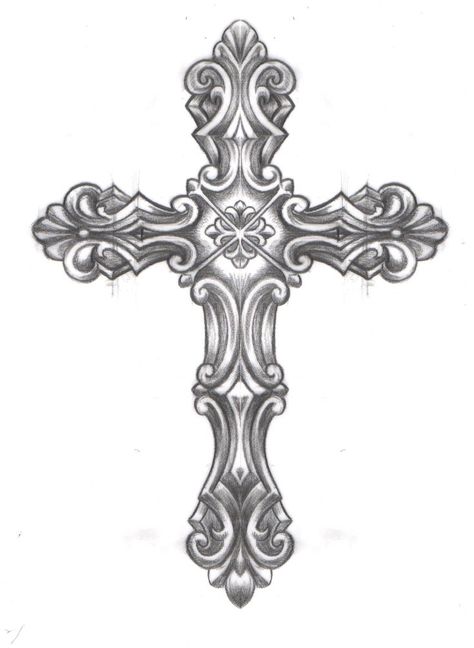 Crucifix Tattoo, Cruz Tattoo, Tattoo Sites, Cross Drawing, Cross Tattoos For Women, Irish Tattoos, Cross Pictures, Wrist Tattoos For Guys, Black Girls With Tattoos