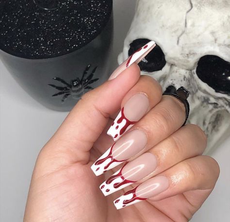 Nails Acrylic Halloween, Halloween Nails Simple, Nail Ideas Halloween, Nail Design 2023, Halloween Nails Acrylic, Easy Halloween Nails Design, Halloween Nail Design, Nails For Halloween, Fun Halloween Nails