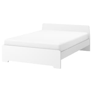 Slatted bed base and mattress sold separately. Askvoll Bed, Brimnes Bed, Malm Bed Frame, High Bed Frame, Double King Size Bed, Cama Ikea, Malm Bed, White Bed Frame, High Beds