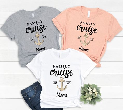 Custom Family Cruise 2024 Shirts, Personalized Matching Family Vacation Shirts, Cruise Birthday Group Shirts, Cruise Trip Tees Cruise Vacation Shirts, Matching Family Vacation Shirts, Birthday Group Shirts, Cruise Life, Cruise Trip, Personalized Matches, Travel Tees, Cruise Shirt, Family Vacation Shirts