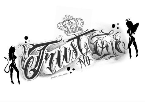 Trust No One Tattoo Design Fonts, Fancy Lettering Alphabet, Trust No One Tattoo, Letter B Tattoo, Aztec Drawing, Mujeres Tattoo, Pop Art Tattoos, One Tattoo, Tiny Wrist Tattoos