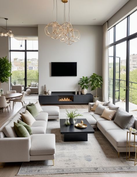 50 Gray Living Room Ideas To Create A Stylish And Sophisticated Space Modern Flat Living Room, Living Room Ideas Aesthetic, Modern Sitting Room, Creative Living Room Ideas, Gray Living Rooms, Gray Living Room Ideas, Grey Walls Living Room, Gray Living Room Design, Home Design Architecture