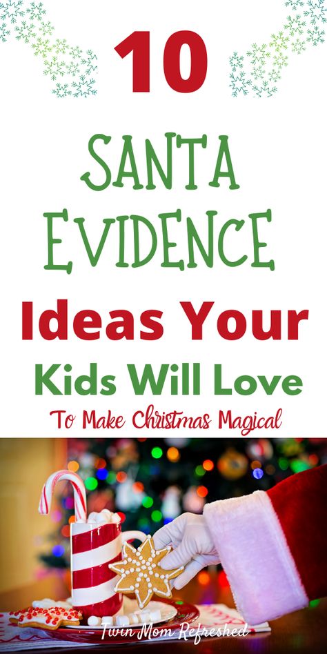 Creative Santa Ideas, How To Show Kids Santa Came, Santa Has Been Here Ideas, Magical Christmas Morning Ideas, Gifts From Santa Ideas, What To Leave Out For Santa, Christmas Eve Toddler Activities, Magical Christmas Morning For Kids, Santa Tricks For Kids Christmas Eve