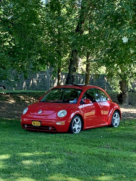 Red Bug Car, Red Beetle Car, Red Vw Beetle, Slug Bug, Motos Vintage, Hippie Car, Vw New Beetle, Bug Car, Volkswagen New Beetle