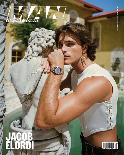 #JacobElordi #Jacob #ManAboutTown #Man #Photography #Photo #2021 Feminine Men Aesthetic, British Style Men, Mens Fashion Magazine, Jacob Elordi, Man About Town, How To Look Handsome, Dion Lee, British Men, Michael Kors Watch