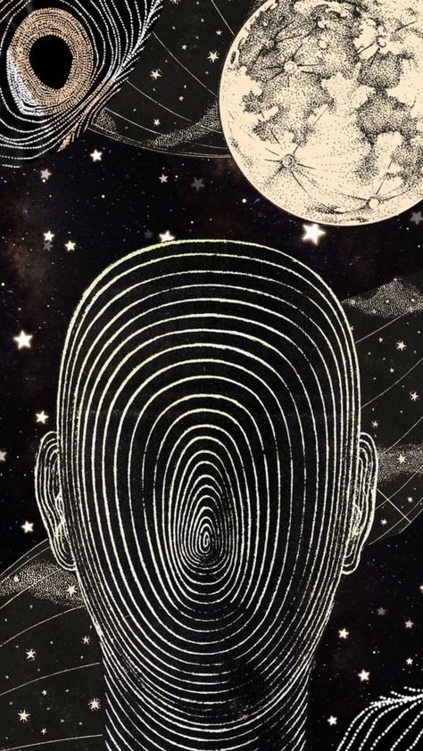 #moon #stars #space #vintage #retro #blackandwhite #collage #trippy #psychedelic #surreal #artsy #simple #outerspace #star #planets #cosmic #cosmonaut #70s #60s #seventies #sixites #1970s #1960s Psychadelic Art Space, Simple Psychadelic Art, Space Inspired Art, 90s Space Psychedelia, Cosmic Graphic Design, Space Linocut, Space Art Trippy, Vintage Space Aesthetic, Retro Space Aesthetic