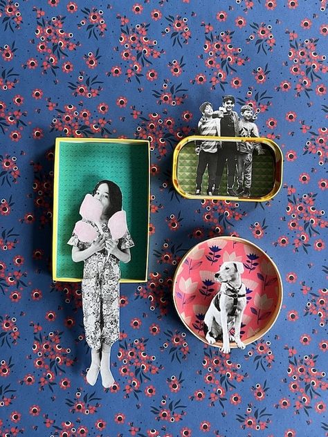 Cute Wall Art, Matchbox Art, Black And White Photos, Adult Crafts, Mini Photo, White Photos, Assemblage Art, Easy Craft, Photo Craft