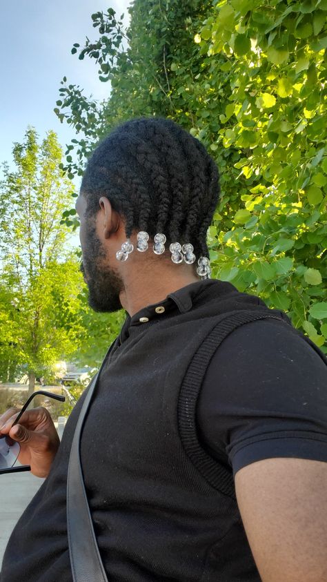 Cornrows Beads Men, Men Cornrows With Beads, Mens Braids With Beads, Braids With Beads Men, Braids Black Men, Cornrows For Men, Braids And Beads, Cornrows With Beads, Cornrow Styles For Men