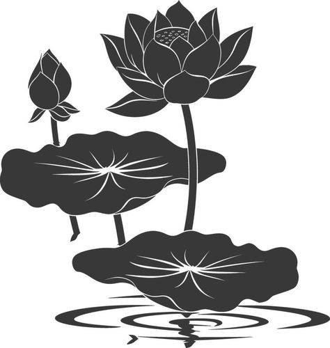 AI generated Silhouette lotus flower in the water black color only Flower In The Water, Lotus Icon, Lotus Vector, Tree Saw, Cityscape Photos, Nature Backgrounds, Heart With Arrow, Background Banner, Flower Frame