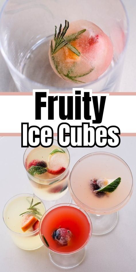 Fruit frozen in to ice cubes, in round balls. Flavored Ice Cubes, Rotten Fruit, Plain Water, Colorful Drinks, Ice Ball, Flavored Syrup, Ice Molds, Different Fruits, Flavored Water