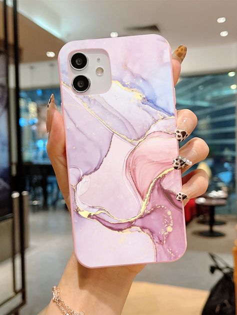 Multicolor    TPU Marble Phone Cases Embellished   Phone/Pad Accessories Iphone Manifestation, Diy Resin Phone Case, Knife Aesthetic, Crystal Phone Case, Bling Phone Cases, Iphone11 Pro, Branded Phone Cases, Abstract Iphone Case, Marble Iphone Case