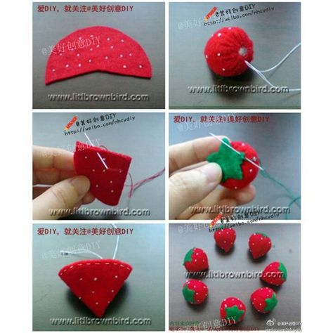 Felt Food Diy, Felt Fruit, Felt Crafts Diy, Cute Sewing Projects, Sewing Stuffed Animals, Costura Diy, Felt Food, Fabric Christmas Ornaments, Diy Couture