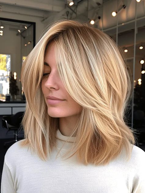 Shoulder Length Haircut Straight Hair, Just Below Shoulder Length Hair, Grown Out Bob, Blonde Hair Cuts, Shoulder Length Blonde Hair, Blonde Lob Hair, Shoulder Length Hair Blonde, Below Shoulder Length Hair, Shoulder Length Blonde