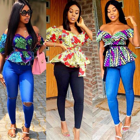 Afro Dresses, Ankara Top Styles, Ankara Peplum Tops, Nigerian Women, Ankara Blouse, Nigerian Fashion Ankara, Ankara Tops, Afrocentric Fashion, African Tops