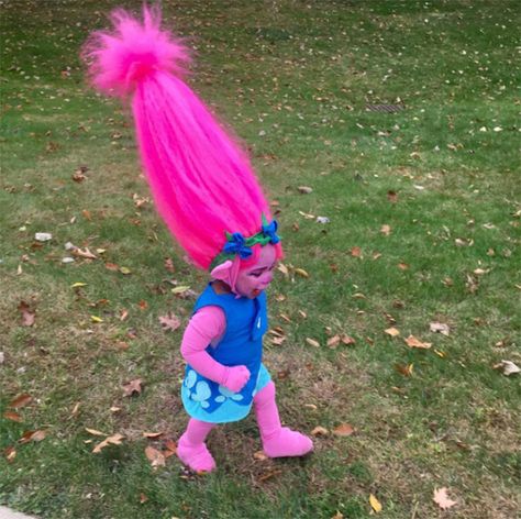 Crayon Costume Diy, Poppy Costume Diy, Troll Costume Diy, Poppy Halloween Costume, Troll Halloween Costume, Poppy Costume, Crayon Costume, Troll Costume, Event Hair