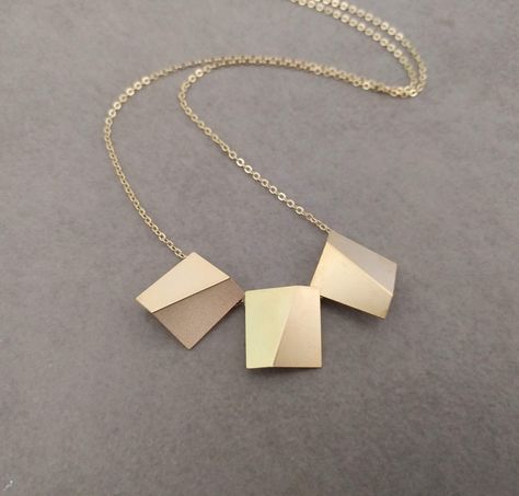 Gold Square Necklace, Geometric Necklace, Gold Necklace, Gold Bib Necklace, Gold Statement Necklace, Statement Jewelry, Cube Necklace https://etsy.me/36PLAuz #gold #geometric #women #brass #lobsterclaw #geometricnecklace #goldnecklace #geometricjewelry #goldgeometric Gold Bib Necklace, Hamsa Necklace Gold, Triangle Jewelry, Gold Collar Necklace, Cube Necklace, Square Necklace, Hand Necklace, Golden Triangle, Leather Corded Necklace