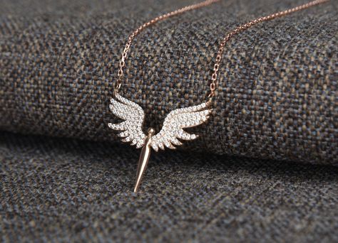 Ali D'angelo, Angel Wings Pendant, St Michael The Archangel, Wings Pendant, Angel Wings Heart, Valentinstag Party, Wings Necklace, Michael The Archangel, Silver Angel Wings