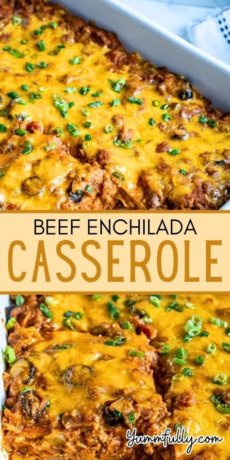 Experience the savory combined layers of seasoned beef, melted cheese, and zesty enchilada sauce in our Beef Enchilada Casserole, a crowd-pleasing dish that’s both easy to make and impossible to resist. Click here to discover more delectable recipes that will add a flavorful twist to your recipes’ list. Enchilada Lasagna, Gourmet Burgers Recipes, Beef Enchilada Casserole, Easy Beef Enchiladas, Mexican Food Dishes, Beef Enchilada Recipe, Ground Beef Enchiladas, Beef Enchilada, Recipes List