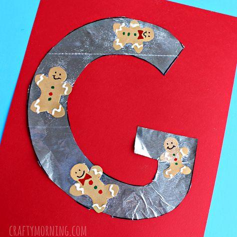 G is for Gingerbread Men Cookies (Letter Craft) G Is For Gingerbread, Letter G Crafts, Gingerbread Men Cookies, Girl Craft, Gingerbread Man Activities, Gingerbread Activities, Abc Crafts, Preschool Christmas Activities, Crafty Morning