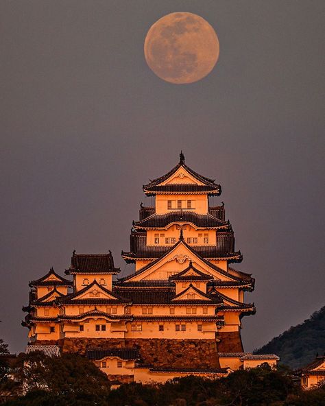 Japanese Castle Aesthetic, Ancient Japanese Architecture, Chinese Palace, Ancient Chinese Architecture, Himeji Castle, Japanese Castle, Castle Aesthetic, Architectural Sketch, Fantasy Castle