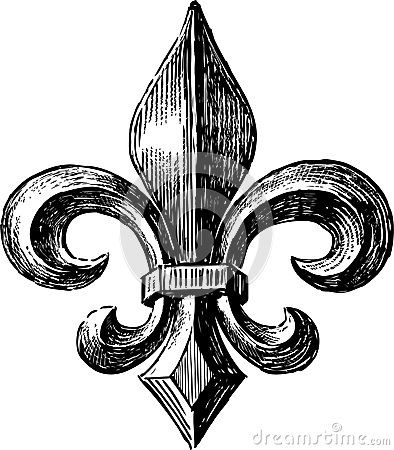 Fleur De Lys Fluer De Lis Tattoo, French Symbols, Herren Hand Tattoos, Typographie Logo, Filigree Tattoo, Element Symbols, Saints Row, Symbol Tattoos, Symbolic Tattoos