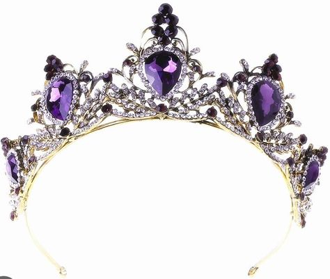 Purple Tiara, Crowns For Women, Queen Wedding, Luxury Purple, Wedding Tiaras, Purple Vintage, Vintage Crown, Tiaras And Crowns, Headbands For Women