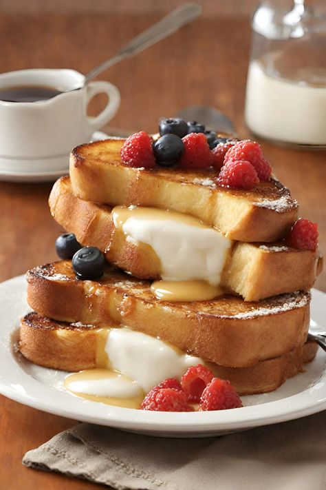 Ihop Stuffed French Toast Recipe, Ihop French Toast Recipe, Ihop French Toast, Stuffed French Toast Recipe, Luxurious Breakfast, Stuffed French Toast, French Toast Recipe, Business Idea, Vegetarian Cheese