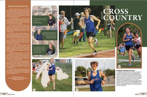 Yearbook Cross Country Page, Xc Yearbook Spreads, Spring Yearbook Spreads, Yearbook Spreads Clubs, Cross Country Yearbook Spread, Sports Yearbook Spreads, Yearbook Spreads Ideas Layout, Yearbook Sports Spreads, Yearbook Advisor