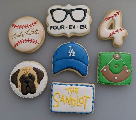 The Sandlot Cookies, Sandlot Cookies, Sandlot Party, L7 Weenie, Sandlot Birthday, Cookie Themes, Baseball Theme Birthday, Baseball Theme Party, Boys 1st Birthday Party Ideas