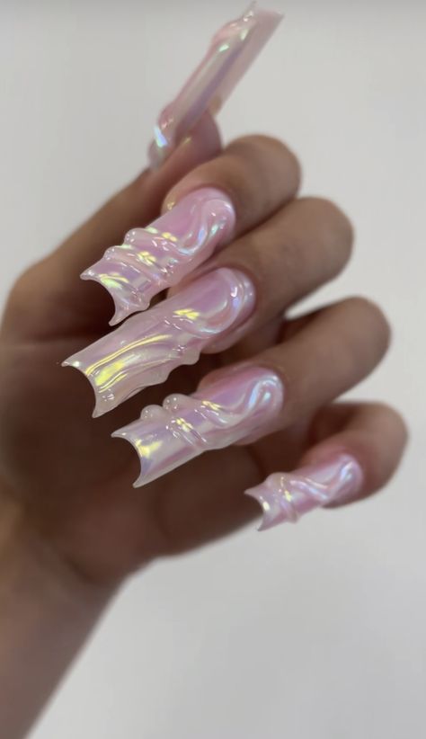 Sculpture Nails, Concert Nails, Japan Nail, Sculptured Nails, Crazy Nails, Pretty Gel Nails, Y2k Nails, Unique Acrylic Nails, Nail Board