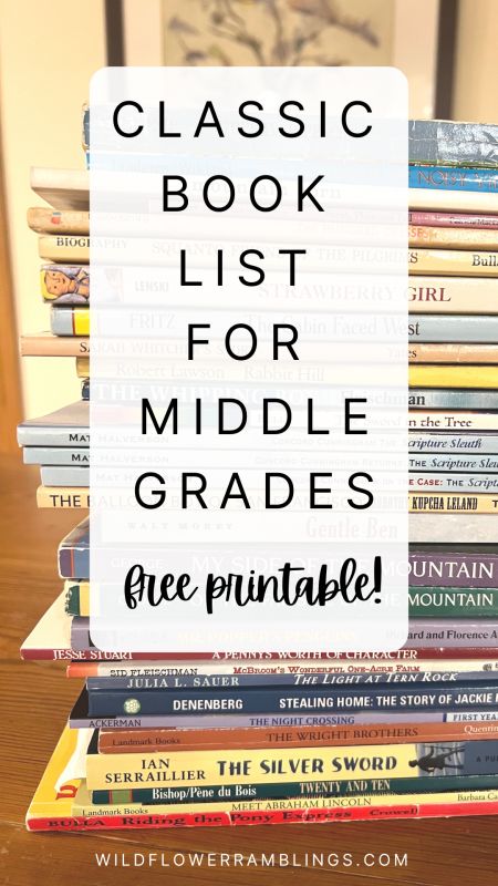 Middle School Books To Read, Homeschool For Middle Schoolers, Books For Middle Schoolers, Middle School Reading List, Middle School Homeschool, Classic Reads, Books For Middle School, Classical School, Morals And Values