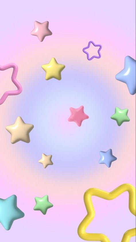 Cute 3d Backgrounds, Colorful Star Background, Colorful Star Aesthetic, Colorful Gradient Background, Aura Color Background, Aura Colors Icon, Star Aura Wallpaper, Gradient Lockscreen, Colorful Stars Wallpaper