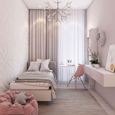 11 Simple And Stunning Ways To Make A Small Bedroom Look Bigger | Flourishmentary Small Bedroom Inspiration, Small Apartment Bedrooms, Small Bedroom Designs, Bedroom Color, Small Room Design, Bohemian Bedroom, Trendy Bedroom, Teen Bedroom Decor, Tiny Bedroom