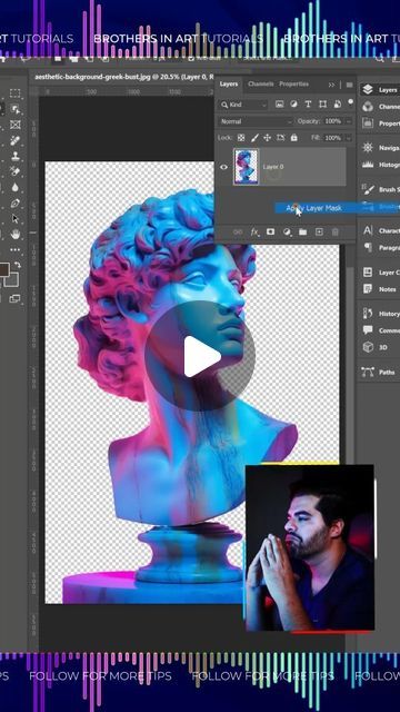 Brothers in Art on Instagram: "✅Fix BG Color Bleeds LIKE A PRO🥇 in Photoshop 2024

🤩👇HERE IS THE FIX👇🤩

Head over to select menu and hit subject
Go to layers and create a layer mask
Right click on the mask and click apply
Create a new layer
Hold alt and clip it to the subject layer
Change the blending mode to color
Pick the brush and sample the blue color
Now paint away the color bleed

✅And that’s it

😍Follow for more tips

#photoshop_tutorial
#photoshop
#adobe_photoshop
#photoshop_tutorials
#learn_photoshop
#photoshop_for_beginners
#how_to_use_photoshop
#photoshop_tutorial_for_beginners
#photoshop_basics
#retouching
#photoedit
#photoretouching
#photoshop_tricks
#photoshop_training
#photoshop_beta" Photoshop Basics, Bg Color, Photoshop Training, Digital Painting Photoshop, Photoshop Tricks, Color Photoshop, Learn Photoshop, How To Use Photoshop, The Fix