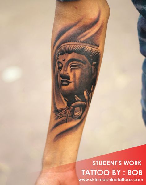 Lord Buddha Tattoo Design, Lord Buddha Tattoo, Mahadev Hand, Buddah Sleeve Tattoo, Buddhist Tattoo Sleeve, Tattoo Biceps, Nepal Tattoo, Holy Tattoos, Buddha Tattoo Sleeve